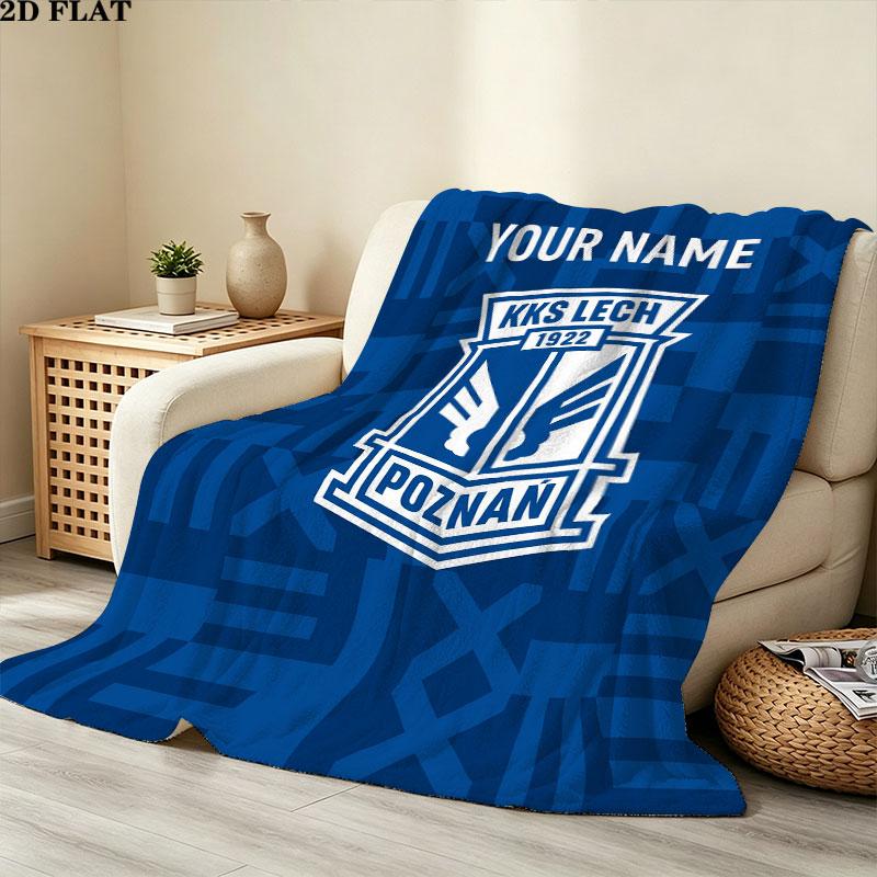 Custom KKS Lech Poznań Blanket, High quality Comfortable for All Seasons, Home Decor, Warmth and Comfort