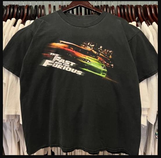 Vintage style The Fast And The Furious Movie short sleeve T-shirt, size S-4XL