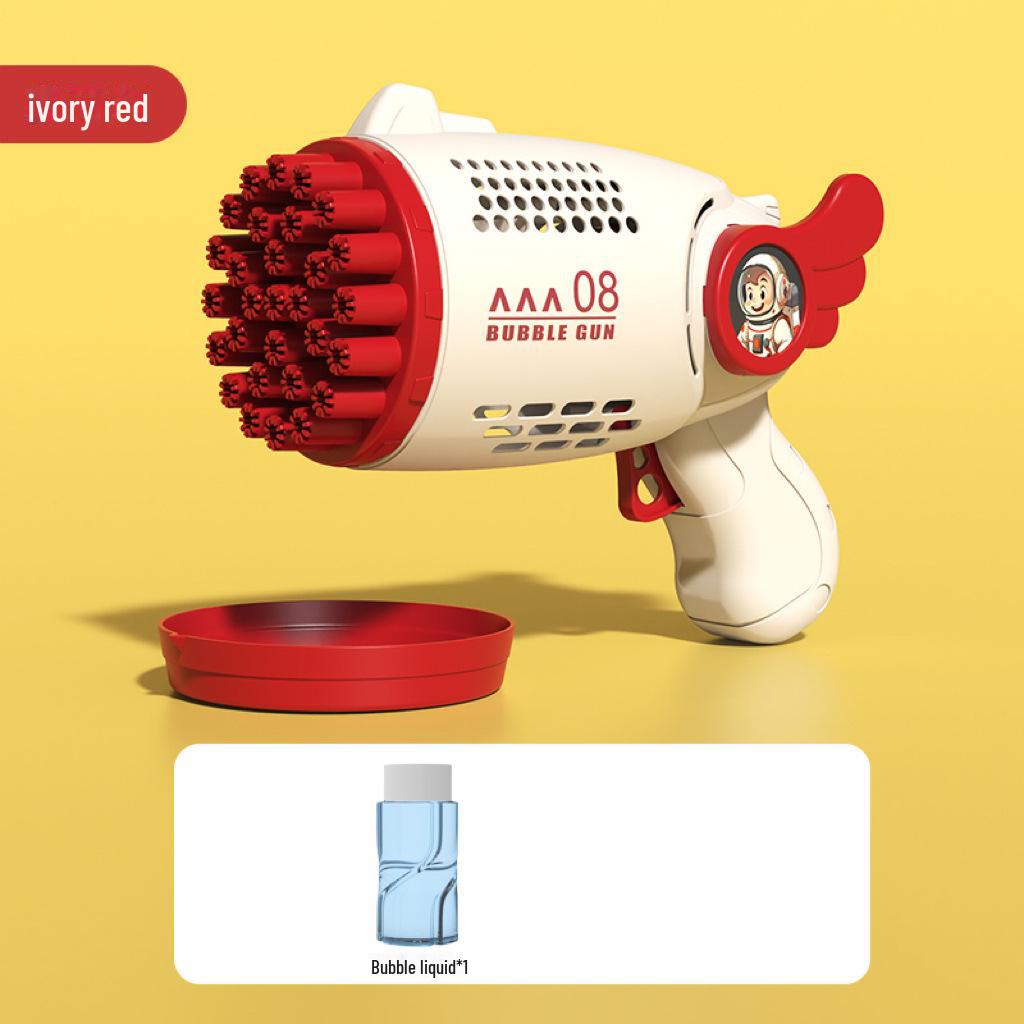 Popular Handheld Luminous Gatling Bubble Gun: Fully Automatic Bubble-Blowing Toy for Kids
