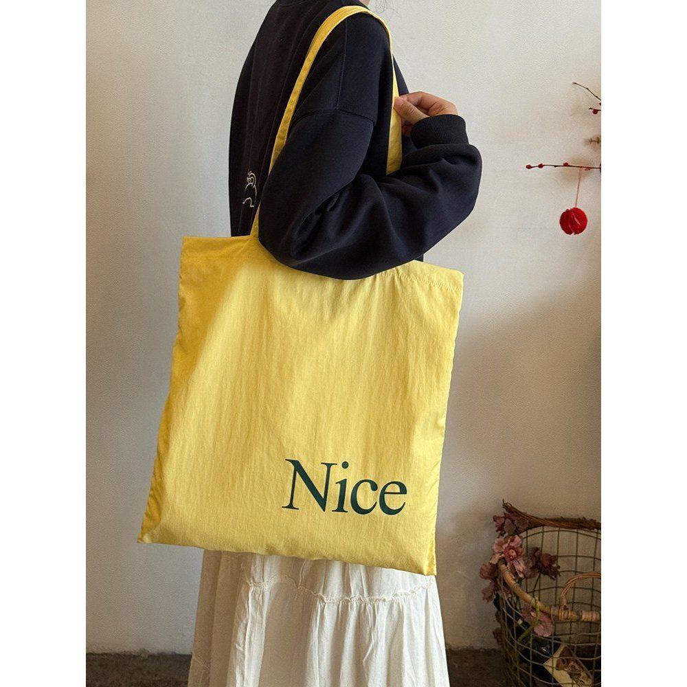 

Letter-printed Small, Laid-back and Relaxed Single-shoulder Bag with Large Capacity and Casual Tote Bag жёлтый
