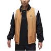 Jordan Color Block Zip Logo Embroidered Long Sleeve Jacket Men Jacket Dark-Brown FN4622-231