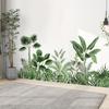 Tropical Plant Wall Decal with Monstera and Palm Leaves Large Green Jungle Themed Sticker for Living Room Bedroom and Nursery