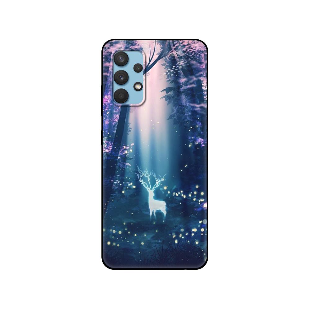 Czarny pokrowiec tpu do Samsunga Galaxy A12 A22 A32 A42 A52 A72 4g 5g S21 PLUS ultra tylna obudowa Deer Hunting