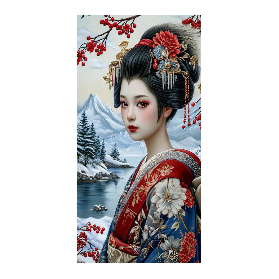 Diamond Painting New Collection Japanese Kimono Women Diy Full Rhinestone Embroidery Woman and Dragon Mosaic Cross Stitch Kits Wall Decor