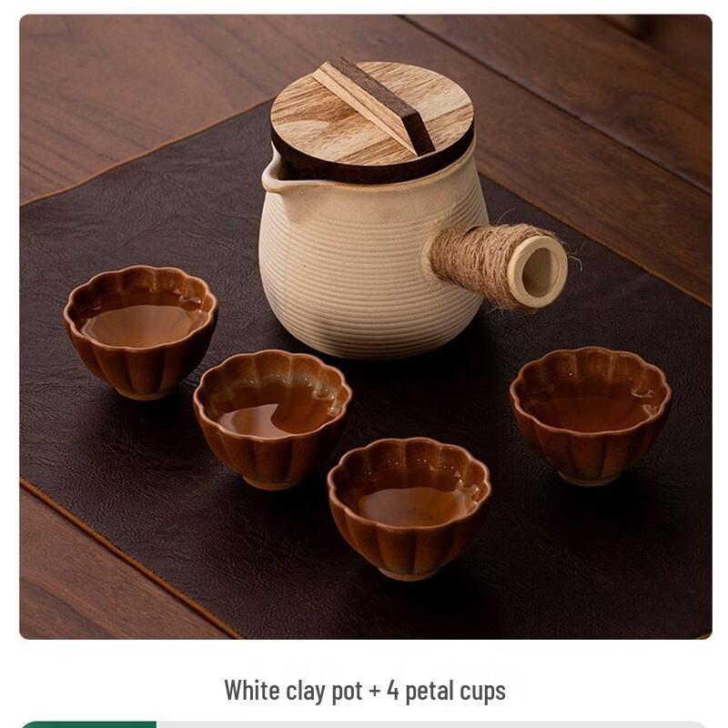 Traditional Chinese Ceramic Tea Set for Stovetop Brewing