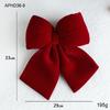 Large Wine Red Velvet Christmas Bow Decoration for Window Display