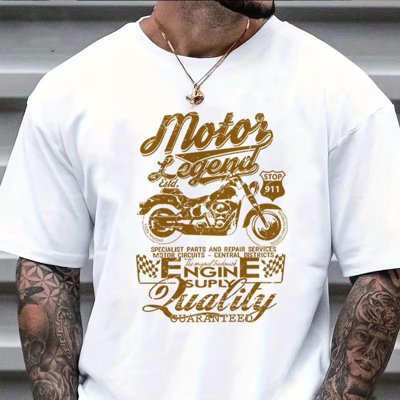Motor Legend Biker Motorbike Motorcycle Mens Light Cotton TShirt Cotton T Shirt Short Sleeve Casual Mens T Shirt