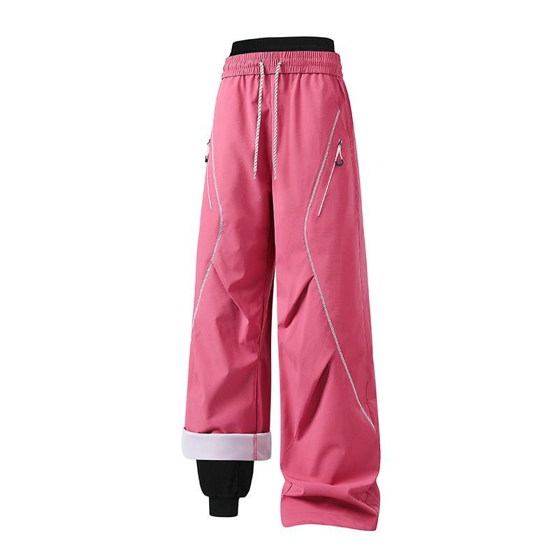 Men Women Waterproof Windproof Hiking Skiing Pants 3-in-1 Detachable Insulated Outdoor Trousers Trekking Camping