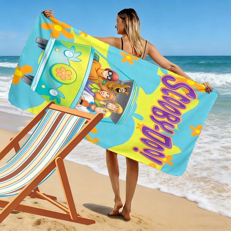 Scoobydoo Print Beach Towel, Large Soft Quick Dry Towel for Beach Camping Swimming