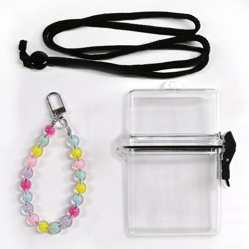 JOLUCE Transparent Card Case with Large Capacity and Instax Holder, 2-Piece Set, Featured Korean Idols, Includes Keychain, Waterproof Storage, and Car