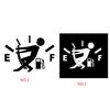 Funny Car Sticker Pull Fuel Tank Pointer Car Sticker Wrap Decal Decoration Fuel Tank Cap Wrap Decor