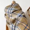 Large and small plaid oversized scarf with shawl imitation cashmere to keep warm and thickened scarf Women's winter temperament