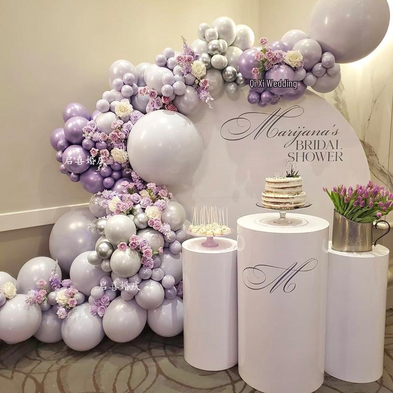 Purple Balloon Decorations for Birthdays, Shop Openings, Banquets, and Celebrations