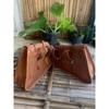 Motorcycle Saddle Leather Bags two Saddlebag Luggage Bag (Free Sling Brown Bag Size - 9 x 7 x 3 in )