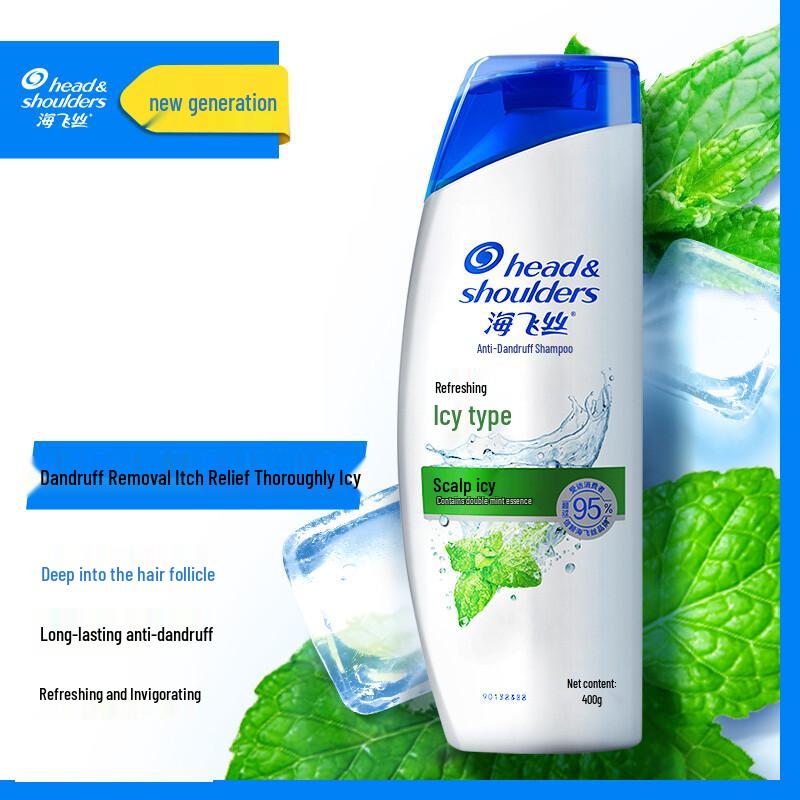 Head & Shoulders Refreshing Cool Anti-Dandruff Shampoo 400ml Twin Pack