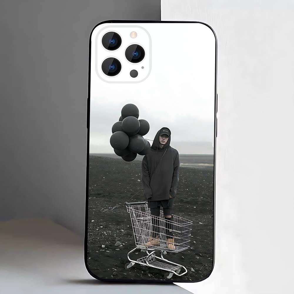 Coque de téléphone pour rappeur NF pour iPhone 17,16,15,14,13,12,11,Pro,XS,Max,XR,Plus,E,SE4,Mini Housse souple noire