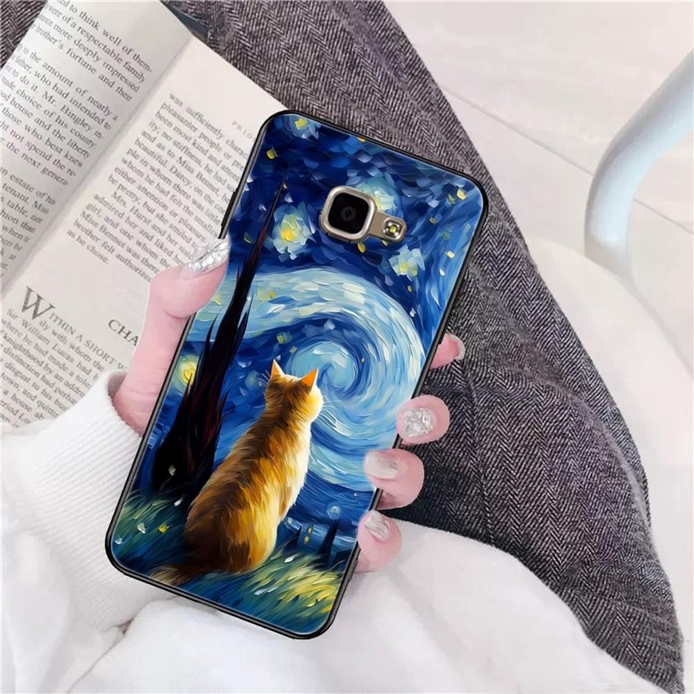 Starry Sky Cat Phone Case For Samsung A 10 11 12 13 20 21 22 30 31 32 40 51 52 53 70 71 72 73 91 13 Shell