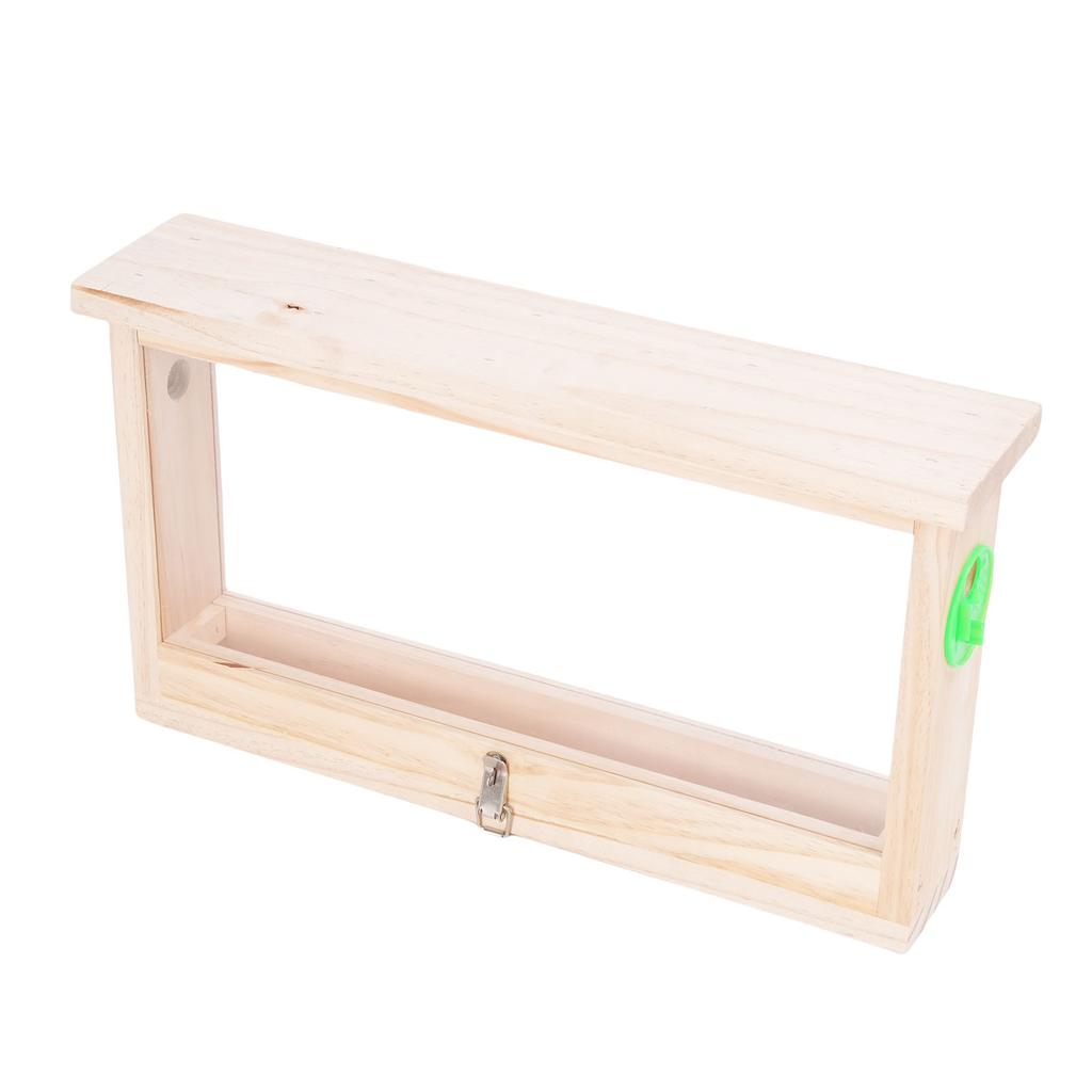 Bee Breeding Box Double Sided Acrylic Board Wooden Bee Hive Observation Box with Vents Beekeeping Supplies