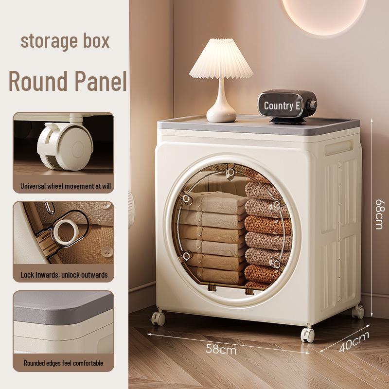 Large Capacity Foldable Wardrobe Storage Box with Flip-Top