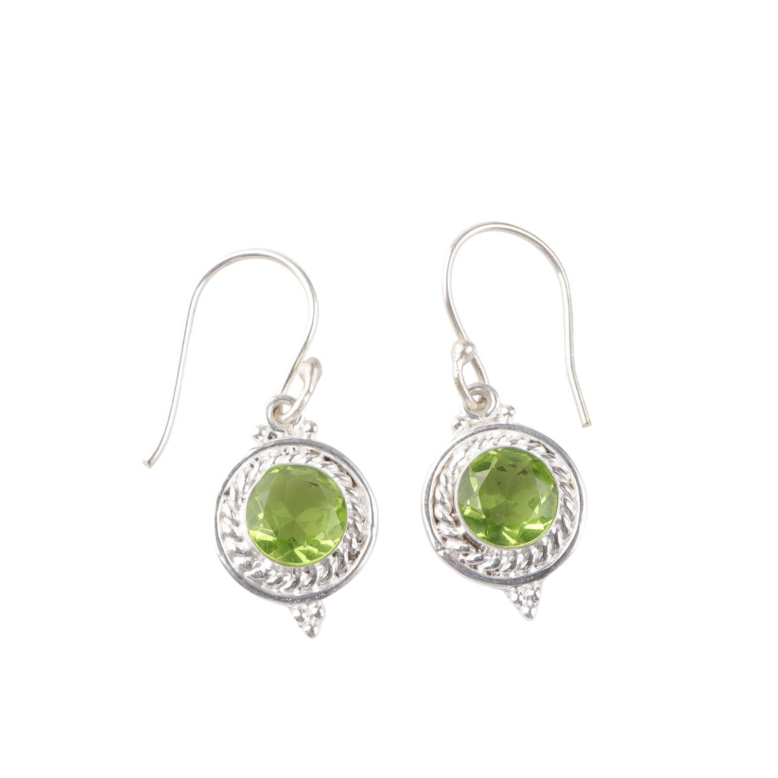 

Peridot Gemstone 925 Sterling Silver Jewelry Handmade Earrings For Wedding Gift EE-117-6