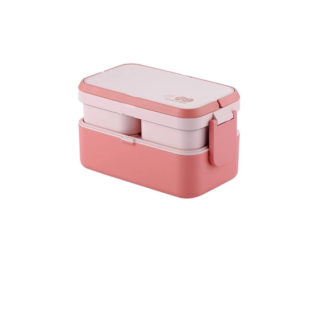 Microwavable 2 Layer Picnic Lunch Box Separated Food Storage Box Portable Food Container  Adult