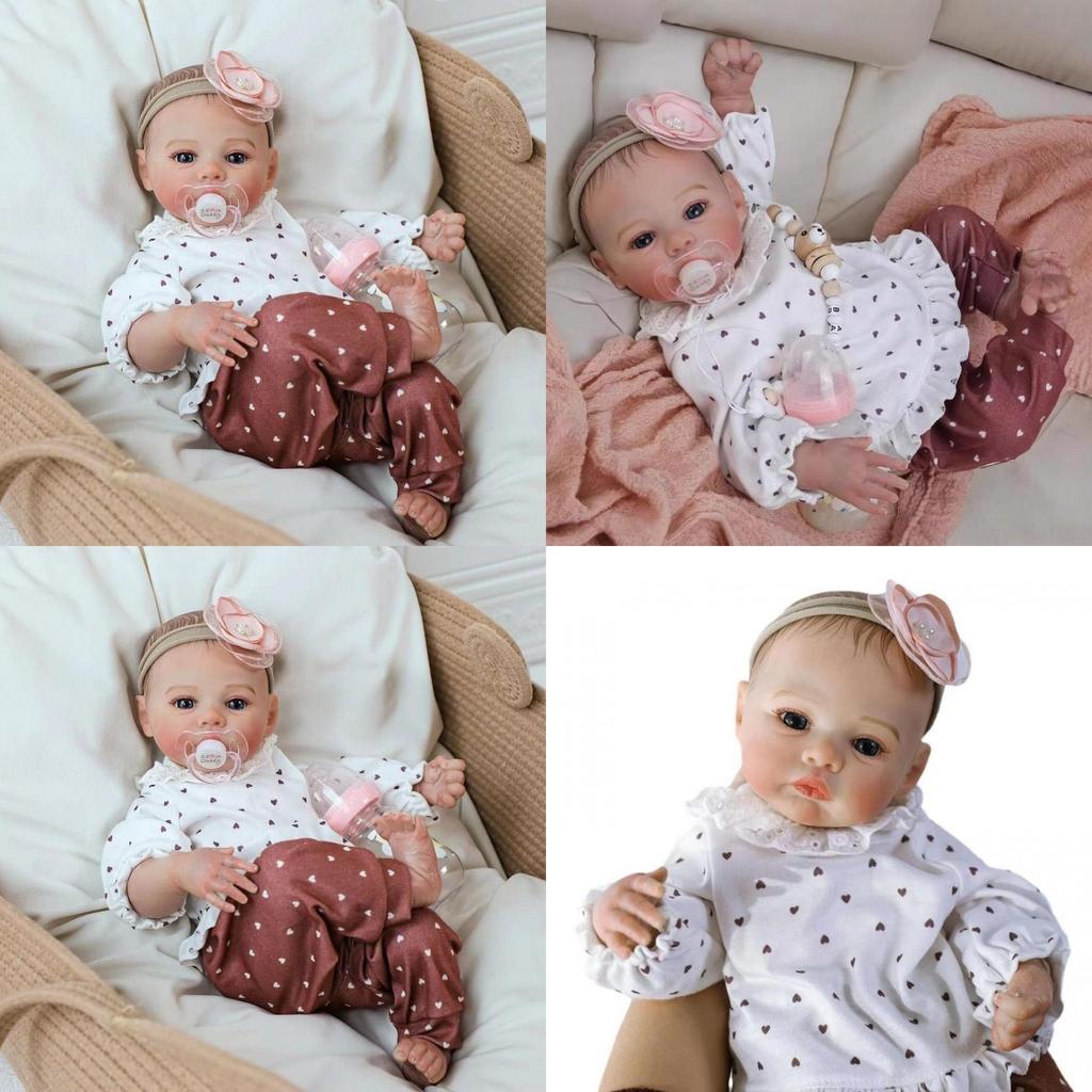 Silicone Reborn Baby Doll 46cm With Realistic Features For Collectors And Giftgiving
