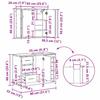 Bathroom Furniture Set with Drawers 3 Pcs Reclaimed Wood Effect Particleboard