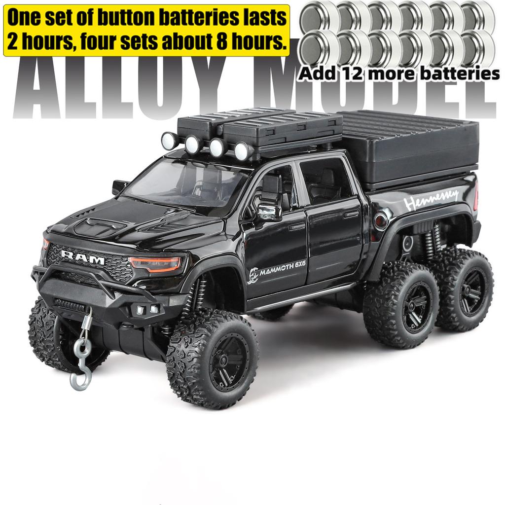 1:32 Dodge Tyrannosaurus RAM TRX Off Road SUV Pickup Truck Alloy Metal Diecast Model Car Home Trendy Ornaments Decorations Gifts