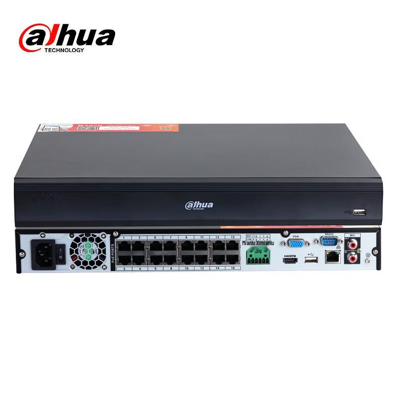 Dahua 16-Channel 2-Bay PoE NVR (DH-NVR4216-16P-M) CN plug (adapter included)