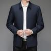 Spring and Autumn Executive Jacket Top Men's Middle-aged and Elderly Daddy Outfit Lapel Casual Plus Size Jacket Business Gentleman