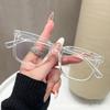 Trendy Transparent Square Frame Glasses: Fashionable, Myopia-Friendly, Anti-Blue Light