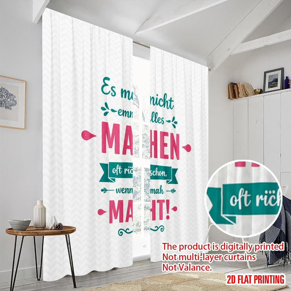 2pcs 2D flat printing Drapes It doesn't always have to make sense 100% Polyester Without Electricity Festive Wall Decor Use for