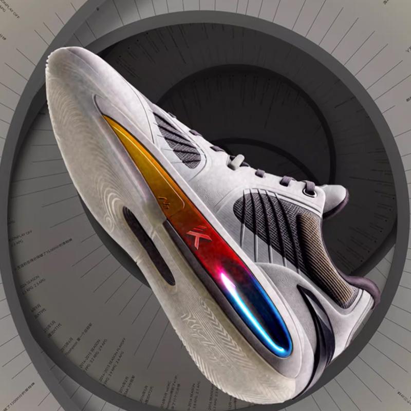 Anta Basketball Shoes Men Black White 112441101-3