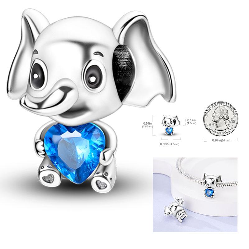 Copper Charms Penguin Unicorn Carousel Pendants Fit Original Pan Bracelet Beads Diy For Jewelry Making