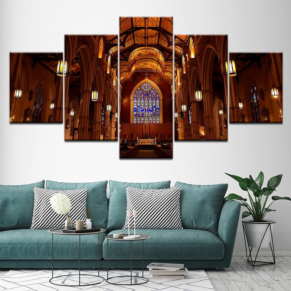 

Canvas Painting St. Michael s Cathedral Basilica - Toronto 5 Pieces Wall Art Painting Modular Wallpapers Poster Print Home Decor 20x35 20x45 20x55cm