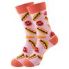 5 Pairs of New Mid-calf Socks: Original Food-themed Trendy Socks for Women – Fun, Quirky and Fashionable