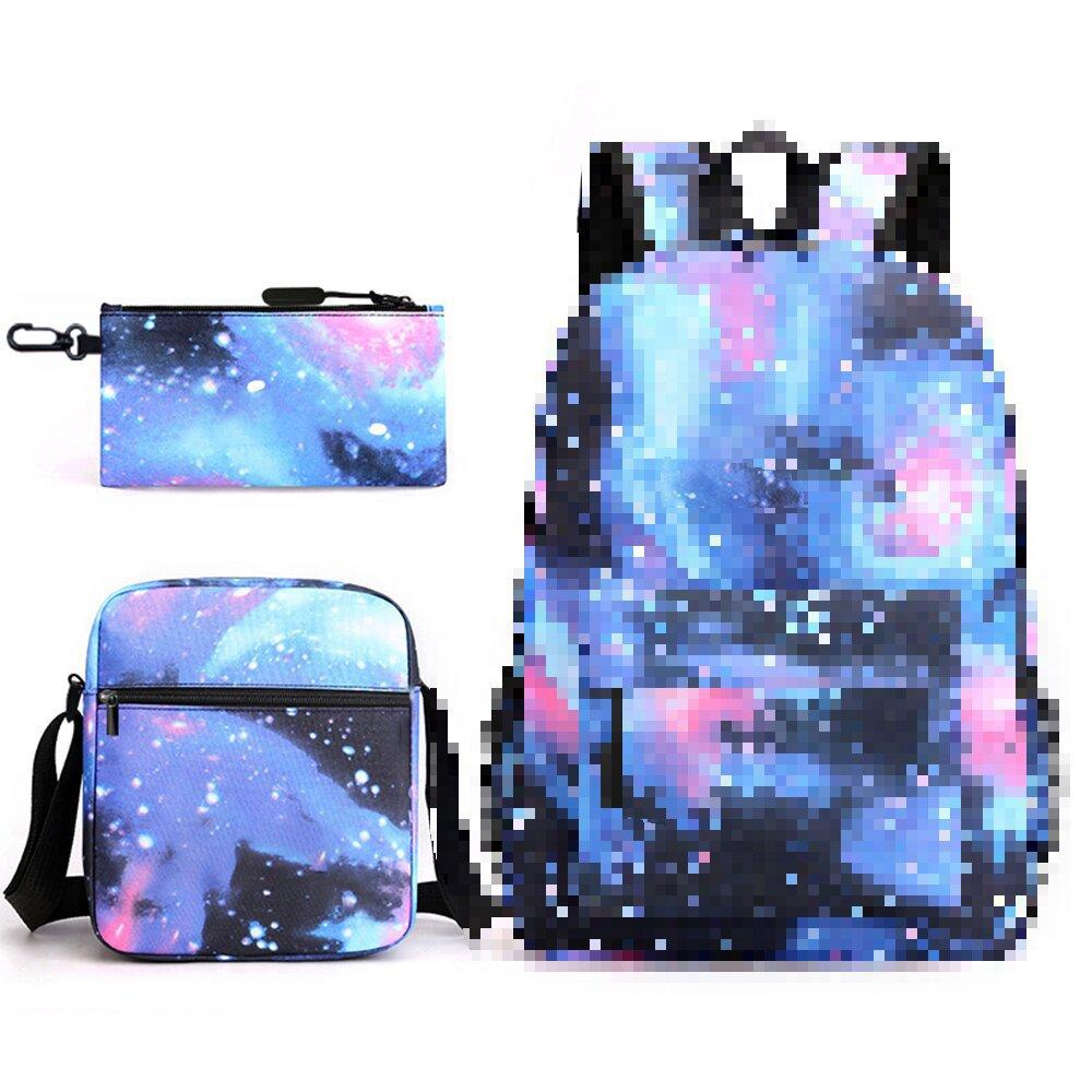 Heat Transfer Three-Piece Schoolbag Cartoon Peripheral Printing Backpack Student Satchel Pencil Case