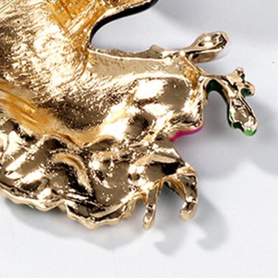 Zebrahuvud Emaljbrosch Strass Zebra Lapel Pin med Blommor Färgstark Häst Djur Brosch Pin Gåva för Kvinnor Män