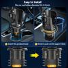 KDD Car Cup Holder Expander - 3 In 1 Cup Holder Adapter With Adjustable Base - Detachable Phone Holder & 360° Rotation Food Tray For Car -