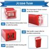 36Pcs Jcase Fuse Car Fuses Assortment Kit Automotive Tall/Standard and Low Profile Jcase Box Shaped Automotive Fuses for Trucks Cars and SUVs (20A,