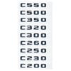 Nové C200 E200 Pro Mercedes Benz 3D lesklé černé nápisy C180 C200 C220d C250d C260 C300d 4Matic ABS znak pro Mercedes Benz W2
