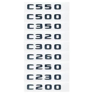 New C200 E200 For Mercedes Benz 3D Glossy Black Letters C180 C200 C220d C250d C260 C300d 4Matic ABS Emblem for Mercedes Benz W2