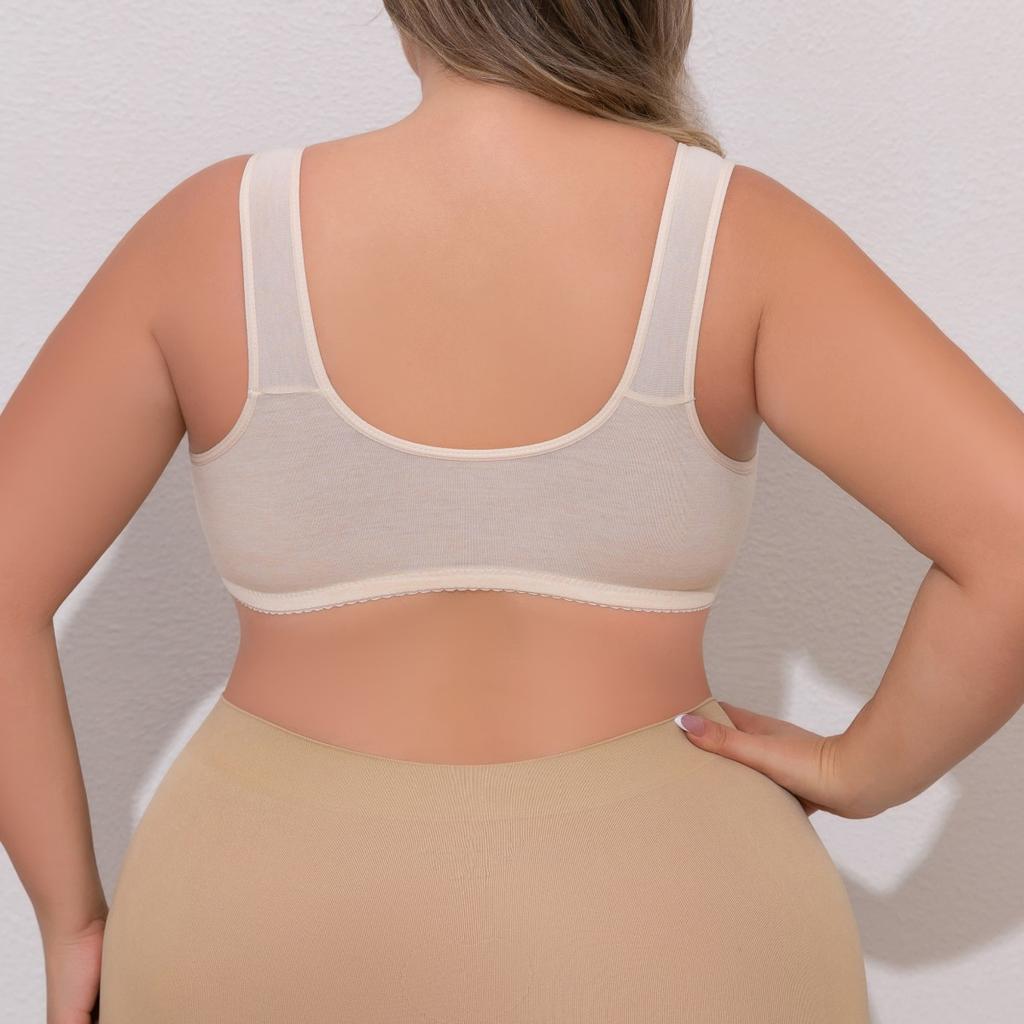 Women Wirefree Tank Style Bras Front Closure Bralette Female Confortable Breathable Underwear Large Bust Cup Underwear L-5XL