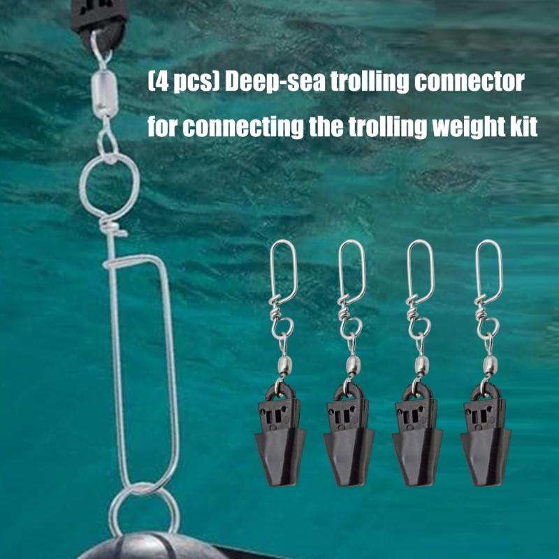 4pcs Downrigger Release Clips Trolling Linker Equipment Downrigger Terminal Fishing Weight Ball Connector Fishing Supply