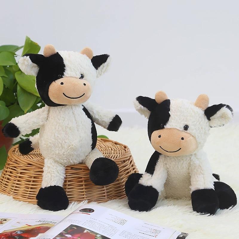 *Nice 22Cm-30Cm Huggable Plush Cow Plaything Lovely Cattle Plush Stuffed Animals Cattle Plush Doll Kids Toys Birthday Present For Kids