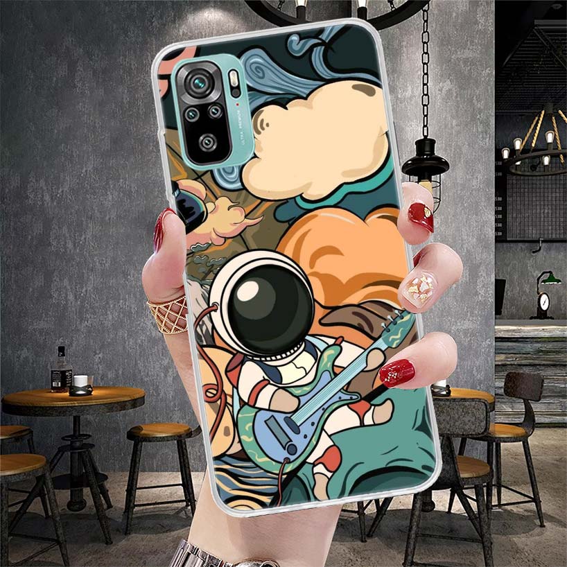Cartoon Planet Astronaut Star Rocket Soft Phone Case For Xiaomi Redmi Note 15 14 14S 13 12 Pro Plus 12S 11 11S 11E 10 10S 11T 5G