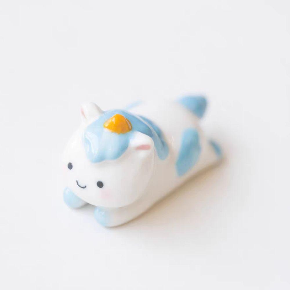 Practical Ceramic Horse Chopstick Rest Cartoon Cute Chopsticks Holder Kawaii Table Decor Spoon Rack Holder Kitchen