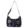 Elegant Y2K PU Crossbody Bag Harajuku Pocket Leather Handbag Gothic Wallet Underarm Shoulder Bag Outdoor