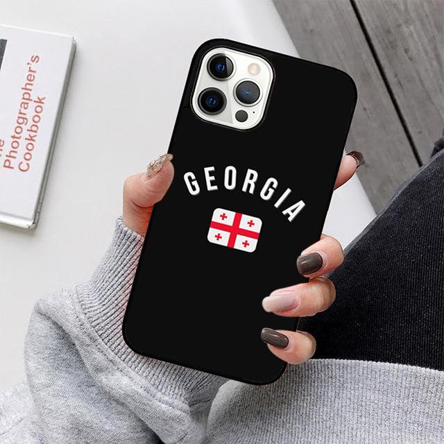 Georgia Flag Phone Case For iPhone 17 Air 16 15 14 13 12 11 Pro Max Plus Max Cover Shell coque