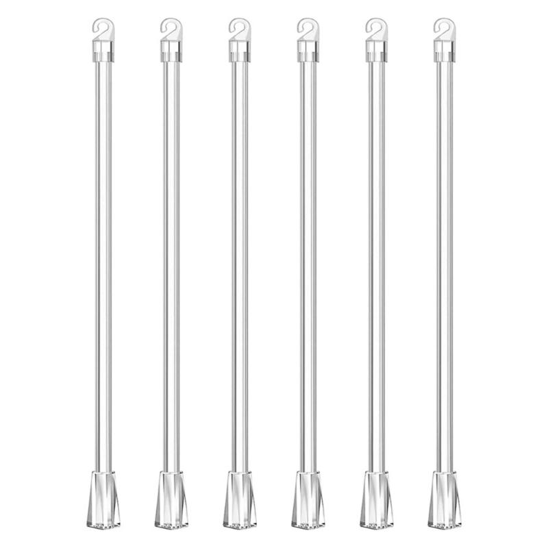 2/4/6/8/10Pcs Vertical Blinds Replacement Pull Rods with Hook and Handle for Door Window Curtain Shade Tilt Wand Stick